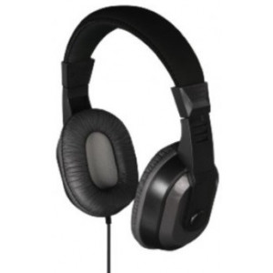 Thomson 132426 HED2006BK/AN Headphones, Over-Ear, Cable Guide on One Side, black