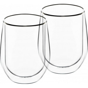 Set чашек Ardesto с двойными стенками, 250 мл, H 9,5 см, 2 шт, боросиликатное стекло