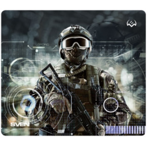 Gaming Mouse Pad SVEN MP-G01S Soldier, 230 x 200 x 2mm, Fabric surface, Rubberized base, Picture