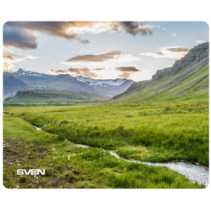 Mouse Pad Sven MP-04 Valley, 220 х 180 х 2mm, Low-friction surface, Anti-slip natural rubber base
