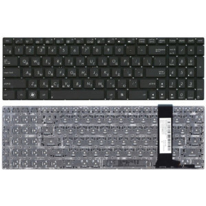 Keyboard Asus N550 N56 N76 N750 Q550 R552 U500 w/o frame "ENTER"-small ENG/RU Black