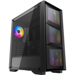 Case ATX Deepcool MATREXX 50 MESH 4FS, w/o PSU, 4x120mm RGB fans, Tempered Glass, USB3.0, Black
