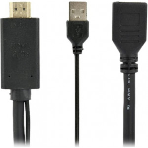 Adapter DP F to HDMI M Active 4K Cablexpert A-HDMIM-DPF-01 Black Display port fem to HDMI male