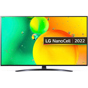 55" LED TV LG 55NANO766QA, Black (3840x2160 UHD, SMART TV, DVB-T/T2/C/S2)
