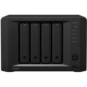 SYNOLOGY DVA3221 Deep Learning NVR, 4-bay, Intel Atom 4-core 2.1GHz,  GTX 1650, 8Gb, 4x1GbE, COM