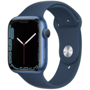 Apple Watch Series 7 45mm MKN83 GPS Blue Aluminum Case With Blue Sport Band