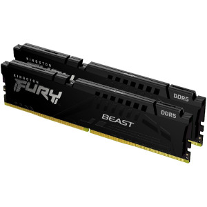64GB DDR5-5200MHz  Kingston FURY Beast (Kit of 2x32GB) (KF552C40BBK2-64), CL40-40-40, 1.25V, Black
