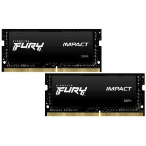 32GB DDR4-3200MHz SODIMM Kingston FURY Impact (Kit of 2x8GB) (KF432S20IBK2/32), CL20, 1.2V, XMP, Blk
