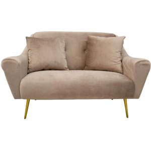 Canapea GLORIOSA(2 locuri)~Beige MS01-36+Gold Leg