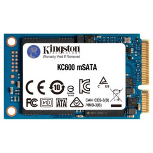 .mSATA SSD  512GB Kingston KC600 [R/W:550/500MB/s, 90K/80K IOPS, 300TBW, 1M MTBF, 3DTLC]