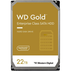 3.5" HDD 22.0TB-SATA-512MB Western Digital Gold (WD221KRYZ), Enterprise, CMR, 7200rpm, 2.5M (MTBF)