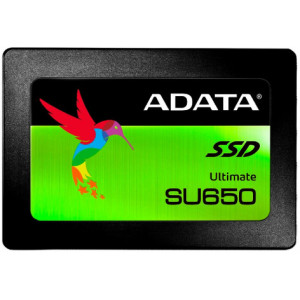 2.5" SATA SSD  480GB   ADATA Ultimate SU650 [R/W:520/450MB/s, 40K/75K IOPS, MK/SMI, 3D-NAND TLC]