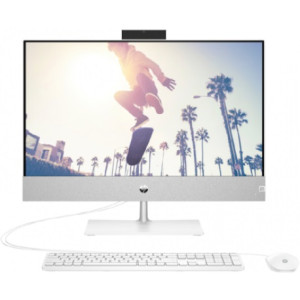 All-in-One PC - 23.8" HP Pavilion 24-ca0014ur FHD IPS Non-Touch, AMD Ryzen 7 5700U, 16GB (2x8Gb) DDR4, 512GB M.2 PCIe NVMe SSD, AMD Integrated Graphics, CR, FHD 5MP Cam, WiFi6 + BT5, HDMI, USB-C, LAN, USB Keyboard and Mouse wired 310, Speakers B&O 5W, Fre