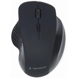 Wireless Mouse Gembird MUSW-6B-02, Optical, 800-1600 dpi, 6 buttons, Ergonomic, 1xAA, Black