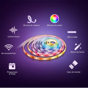 TP-LINK Tapo L930-5, Smart Wi-Fi LED Dimmable Strip, Multicolor, Multizone+White, 5 Meters,1000lm