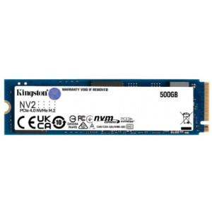 .M.2 NVMe SSD 500GB  Kingston  NV2 [PCIe 4.0 x4, R/W:3500/2100MB/s, 160TBW, 3D-NAND QLC]