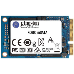 .mSATA SSD  256GB Kingston KC600 [R/W:550/500MB/s, 90K/80K IOPS, 150TBW, 3D-NAND TLC]