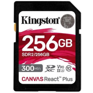 256GB SDXC Card (Class 10) UHS-II , U3, Kingston Canvas React Plus SDR2/256GB (R/W:300/260MB/s)