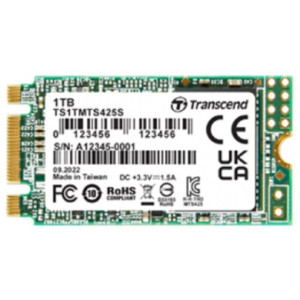 .M.2 SATA SSD  250GB Transcend TS250GMTS425S [42mm, R/W:500/330MB/s, 40K/75K IOPS, 90 TBW, 3D TLC]