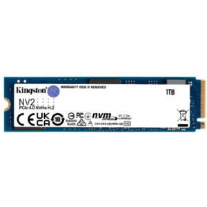 M.2 NVMe SSD 1.0TB Kingston NV2, Interface: PCIe4.0 x4 / NVMe1.3, M2 Type 2280 form factor, Sequential Reads 3500 MB/s, Sequential Writes 2100 MB/s, Phison E19T controller, TBW: 320TB, 3D QLC NAND flash