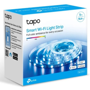 TP-LINK Tapo L900-5, Smart Wi-Fi Light Strip 5m, Multicolor, 2100 mcd, 25000 hours, No IC Chip, One Line One Color, Voice Control, No Hub Required, 3M Peel-and-Stick, Bounce to the music and the lights, Flexible Installation, Schedule & Timer, Away Mode,