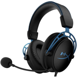 Headset  HyperX Cloud Alpha S, Black/Blue, Solid aluminium build, Microphone: detachable, Frequency response: 13Hz–27,000 Hz, Detachable headset braided cable length:1m+2m extension, Dual Chamber Drivers, 3.5 jack, Virtual 7.1  surround sound