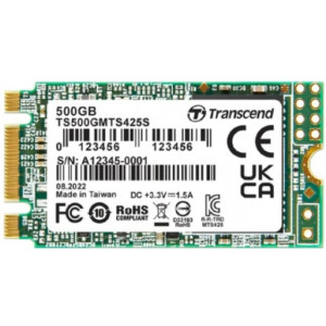 .M.2 SATA SSD  500GB Transcend TS500GMTS425S [42mm, R/W:530/480MB/s, 50K/75K IOPS, 180 TBW, 3DTLC]