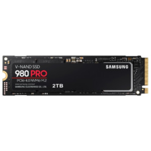 M.2 NVMe SSD 2.0TB  Samsung SSD 980 PRO w/Heatsink, PCIe4.0 x4 / NVMe1.3c, M2 Type 2280 form factor, Seq. Read: 7000 MB/s, Seq. Write: 5100 MB/s, Max Random 4k: Read /Write: 1,000,000/ 1,000,000 IOPS, Samsung Elpis Controller, 2GB LPDDR4, PCI-SIG® D8 stan