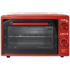 Электрическая печь Zilan ZLN5320  Gusto red 38L, 1 x enamel round tray, 1 x enamel square tray