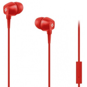 ttec Headphones In-Ear with Microphone 3.5mm Pop, Red 