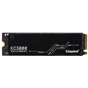 M.2 NVMe SSD 2.0TB Kingston KC3000, w/HeatSpreader, PCIe4.0 x4 / NVMe, M2 Type 2280 form factor, Sequential Reads 7000 MB/s, Sequential Writes 7000 MB/s, Max Random 4k Read 1000,000 / Write 1000,000 IOPS, Phison E18 controller, TBW=1.6PBW, 3D NAND TLC