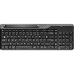 Wireless Keyboard A4Tech FBK25, Multimedia, Smartphone Cradle, up to 4 Devices, BT/2.4Ghz, Black