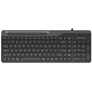 Keyboard A4Tech FK25, Multimedia, Ultra-Slim, Smartphone Cradle, Chocolate Keycaps, Black, USB