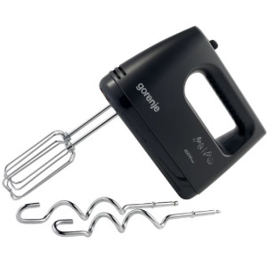 Mixer Gorenje M460CBK, 400W power output, 5 speed levels plus moment level/turbo level, 2x dough hook, 2x beater, bowl with volume of 2l, foot mixer rod