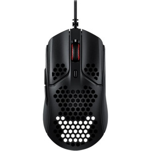 HYPERX Pulsefire Haste Gaming Mouse, Black, Ultra-light hex shell design, 400–16000 DPI, 4 DPI presets, Pixart PAW3335 Sensor, Split-button design for extra responsiveness, Per-LED RGB lighting, USB, 80g