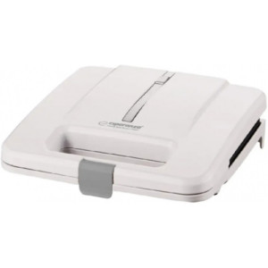 Sandwich Maker Esperanza PARMIGIANO EKT010W White 1000W, with grill plate, automatic temperature control, non-stick coating of the heating plates, heat-insulating handle and housing, the operation indicator - red light, heating indicator (process of cooki