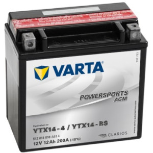 VARTA 512014020I314 Аккумулятор 12AH 200A(EN) клемы 1 (152x88x147) M6 018 AGM YTX14-BS