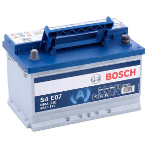 Bosch 0092S4E070 Аккумулятор  65AH 650A(EN) клемы 0 (278x175x175) S4 007 EFB(AGM-)