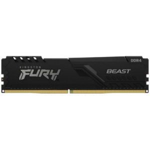 16GB DDR4-3733  Kingston FURY® Beast DDR4 RGB, PC29800, CL19, 1Gx8, 1.35V, Auto-overclocking, Asymmetric BLACK low-profile heat spreader, Dynamic RGB effects featuring Kingston FURY Infrared Sync technology, Intel XMP Ready (Extreme Memory Profiles)