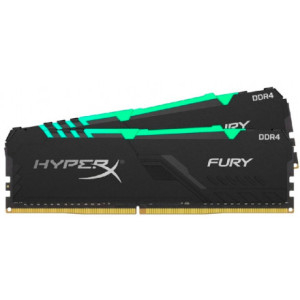 32GB (Kit of 2*16GB) DDR4-3200  Kingston FURY® Beast DDR4 RGB, PC25600, CL16, 1.35V,  Auto-overclocking, Asymmetric BLACK low-profile heat spreader, Dynamic RGB effects featuring Kingston FURY Infrared Sync technology, Intel XMP Ready  (Extreme Memory Pro