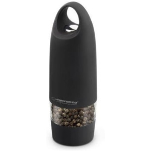 Grinder Esperanza MUNTOK EKP003K Black, LED illumination during use Adjustable grinding thickness Length: 17cm Diameter: 5cm Power: 4* AA batteries (not included)