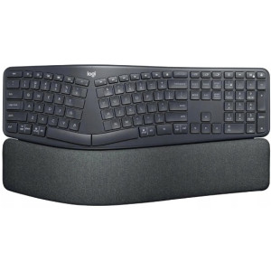 Wireless Keyboard Logitech ERGO K860, Curved keyframe, Split layout, Wrist rest, Tilt legs, 2.4/BT