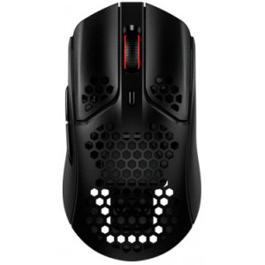 HYPERX Pulsefire Haste Wireless Gaming Mouse, Black, Connection Type: 2.4GHz Wireless / Wired, Ultra-light hex shell design, 400–16000 DPI, 4 DPI presets, Pixart PAW3335 Sensor, TTC Golden Micro Dustproof Switch, Battery Life: Up to 100 hours, 59g