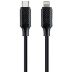  Gembird CC-USB2-CM8PM-1.5M, Cable Type-C/8-pin(Lightning) Premium cotton braided Type-C - plug to 8-pin Lightning plug, blister