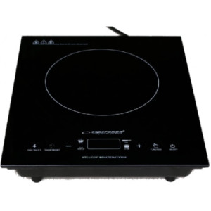 Induction Hot Plate Esperanza VESUVIUS EKH009 (EKH006) Black, 2000W, Cooking surface: Unpolished black crystal glass 12-20cm, 50% cooking time savings as compared to electrical hot plate, Automatic pot detection (automatic shut down if the pot is not s