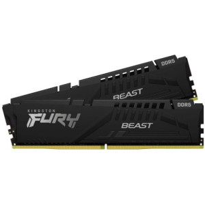 16GB (Kit of 2*8GB) DDR5-4800 Kingston FURY® Beast DDR5, PC38400, CL38, 1.1V, 1Rx16, Auto-overclocking, Asymmetric BLACK low-profile heat spreader, Intel XMP 3.0 Ready (Extreme Memory Profiles)