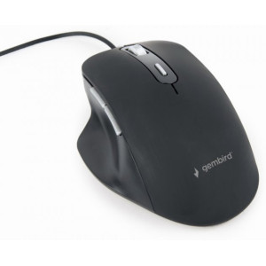 Mouse Gembird MUS-6B-02, 1200-3200 dpi, 6 buttons, Ergonomic, 1.35m, Black, USB