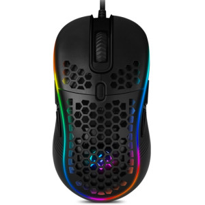 Gaming Mouse SVEN RX-G860, Optical, 200-12800 dpi, 8 buttons, Honeycomb design, RGB, Black, USB