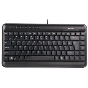 Keyboard A4Tech KLS-5, Compact, Ultra-slim, A Layout, RU/RO/EN, Splash Proof, Black, USB