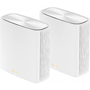 ASUS ZenWiFi XD6 WiFi System (XD6 2 Pack), White, WiFi 6 802.11ax Mesh System, Wireless-AX5400 574 Mbps+4804, Dual Band 2.4GHz/5GHz for up to super-fast 5.4Gbps, WAN:1xRJ45 LAN: 3xRJ45 10/100/1000